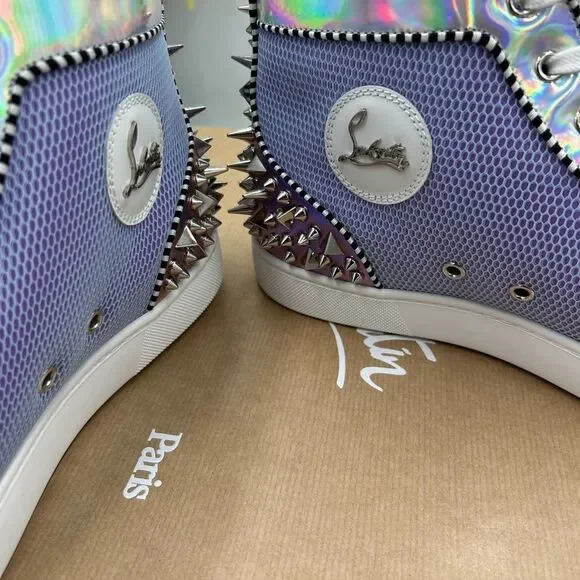 Men’s Christian Louboutin Lou Pik Pik Orlato flat high top sneakers size 44.5 - Picture 5 of 13